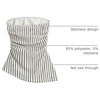 image:imageGORGLITTER Womens Strapless Asymmetrical Bandeau Tube Cute Going Out TopsBlack and White