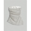 image:imageGORGLITTER Womens Strapless Asymmetrical Bandeau Tube Cute Going Out TopsBlack and White
