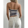image:imageGORGLITTER Womens Striped Halter Top Y2k Backless Sleevelss Tank TopsBlue
