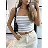 image:imageGORGLITTER Womens Striped Halter Top Y2k Backless Sleevelss Tank TopsLight Blue
