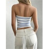 image:imageGORGLITTER Womens Striped Halter Top Y2k Backless Sleevelss Tank TopsLight Blue