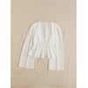 image:imageGORGLITTER Womens Tie Front Peplum Tops Long Sleeve Blouse Dressy CasualWhite
