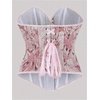 image:imageGORGLITTER Womens Vintage Bustier Corset Top Back LaceUp Strapless Shapewear Overbust Bandeau Tube TopPink
