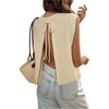 image:imageGORGLITTER Womens Backless Sweater Vest Crochet Lightweight Knit Tank TopApricot