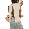image:imageGORGLITTER Womens Backless Sweater Vest Crochet Lightweight Knit Tank TopWhite