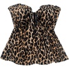 image:imageGORGLITTER Womens Cheetah Bow Strapless Tube Top Animal Print Leopard Tie Front Sleeveless Bandeau Going Out TopsBrown