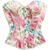 image:imageGORGLITTER Womens Floral Western Corset Top Lace Up Vintage Crop Tube TopsPink Floral