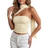 image:imageGORGLITTER Womens Halter Crop Tops with Scarf Boho Going Out TopsYellow