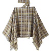 image:imageGORGLITTER Womens Plaid Poncho Top Shawl Scarf Sheer Long Sleeve BlousesYellow