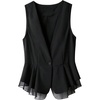 image:imageGORGLITTER Womens Plus Size Blazer Vest Sleeveless Business Casual OutfitsBlack