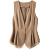 image:imageGORGLITTER Womens Plus Size Blazer Vest Sleeveless Business Casual OutfitsKhaki
