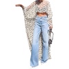 image:imageGORGLITTER Womens Polka Dots Cape Top Sheer Chiffon Flowy Poncho ShawlWhite
