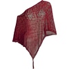 image:imageGORGLITTER Womens Sheer Top Asymmetrical One Shoulder Cape Wrap Y2k PonchoBurgundy