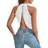 image:imageGORGLITTER Womens Sleeveless Cute Sexy Summer Club Going Out Halter TopsWhite