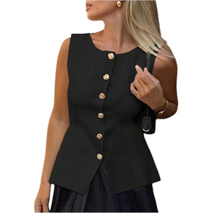 image:imageGORGLITTER Womens Going Out Vest Top Sleeveless Knit Cute Cardigan SweaterBlack