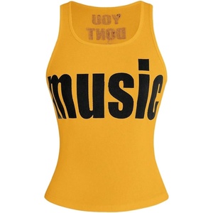image:imageGORGLITTER Womens Graphic Tank Tops Y2k Going Out Concert OutfitsLight Yellow