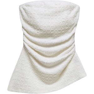 image:imageGORGLITTER Womens Strapless Asymmetrical Bandeau Tube Cute Going Out TopsBeige