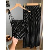 image:imageGORGLITTER Womens 2 Piece Going Out Sets Polka Dots Cute Brunch OutfitsBlack
