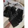image:imageGORGLITTER Womens 2 Piece Going Out Sets Polka Dots Cute Brunch OutfitsBlack