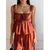 image:imageGORGLITTER Womens 2 Piece Going Out Sets Polka Dots Cute Brunch OutfitsBrown