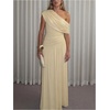 image:imageGORGLITTER Womens Bridesmaid Dresses One Off The Shoulder Formal DressesApricot