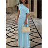 image:imageGORGLITTER Womens Bridesmaid Dresses One Off The Shoulder Formal DressesBlue