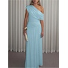 image:imageGORGLITTER Womens Bridesmaid Dresses One Off The Shoulder Formal DressesBlue