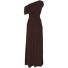 image:imageGORGLITTER Womens Bridesmaid Dresses One Off The Shoulder Formal DressesBrown