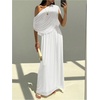 image:imageGORGLITTER Womens Bridesmaid Dresses One Off The Shoulder Formal DressesWhite