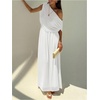 image:imageGORGLITTER Womens Bridesmaid Dresses One Off The Shoulder Formal DressesWhite