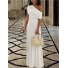 image:imageGORGLITTER Womens Bridesmaid Dresses One Off The Shoulder Formal DressesWhite a