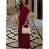 image:imageGORGLITTER Womens Bridesmaid Dresses One Off The Shoulder Formal DressesWine Red