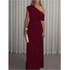 image:imageGORGLITTER Womens Bridesmaid Dresses One Off The Shoulder Formal DressesWine Red