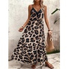 image:imageGORGLITTER Womens Cheetah Leopard Animal Print Flowy Maxi Long DressesBlack and Brown