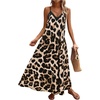 image:imageGORGLITTER Womens Cheetah Leopard Animal Print Flowy Maxi Long DressesBrown