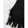 image:imageGORGLITTER Womens Crochet Going Out Outfit Crop Tube Top Fringe Mini SkirtBlack