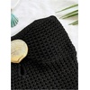 image:imageGORGLITTER Womens Crochet Going Out Outfit Crop Tube Top Fringe Mini SkirtBlack