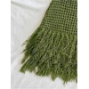 image:imageGORGLITTER Womens Crochet Going Out Outfit Crop Tube Top Fringe Mini SkirtGreen