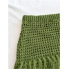 image:imageGORGLITTER Womens Crochet Going Out Outfit Crop Tube Top Fringe Mini SkirtGreen