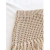 image:imageGORGLITTER Womens Crochet Going Out Outfit Crop Tube Top Fringe Mini SkirtKhaki