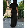 image:imageGORGLITTER Womens Elegant Classy Cape Dress Party Draped DressBlack