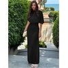 image:imageGORGLITTER Womens Elegant Classy Cape Dress Party Draped DressBlack