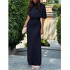 image:imageGORGLITTER Womens Elegant Classy Cape Dress Party Draped DressDark Blue