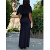 image:imageGORGLITTER Womens Elegant Classy Cape Dress Party Draped DressDark Blue
