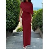 image:imageGORGLITTER Womens Elegant Classy Cape Dress Party Draped DressRed