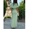 image:imageGORGLITTER Womens Elegant Classy Cape Dress Party Draped DressSolid Green