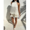 image:imageGORGLITTER Womens Halter Mini Dress Chiffon Fall Wedding Guest OutfitsApricot