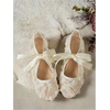 image:imageGORGLITTER Womens Lace Mesh Ballet Flats Ballerina Maryjanes Dress ShoesBeige