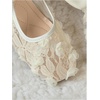 image:imageGORGLITTER Womens Lace Mesh Ballet Flats Ballerina Maryjanes Dress ShoesBeige Bow