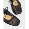 image:imageGORGLITTER Womens Lace Mesh Ballet Flats Ballerina Maryjanes Dress ShoesBlack